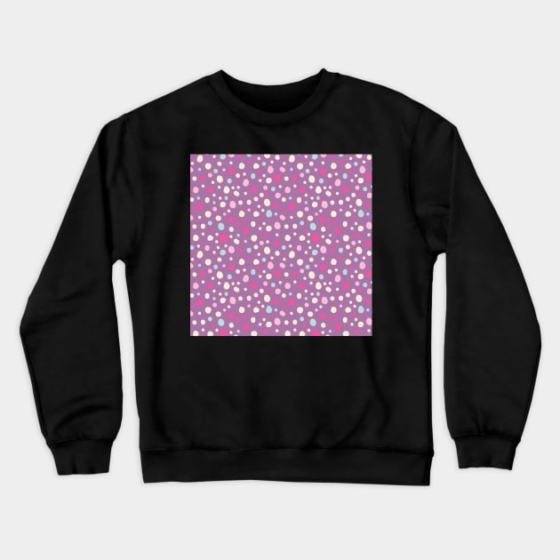 Purple Polka Dots Crewneck Sweatshirt by greenoriginals